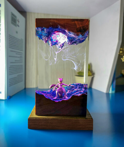 Mewtwo Epoxy Resin Night Lamp - Image 10