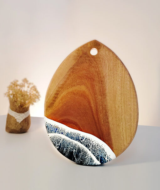 Ocean Wave Wood & Resin Cutting Board - Image 8