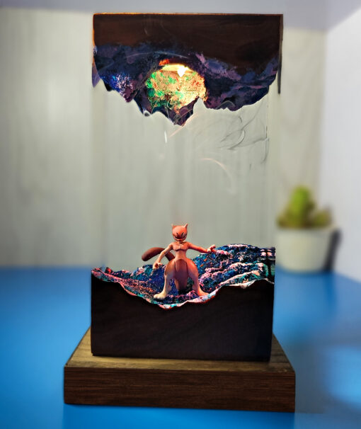 Mewtwo Epoxy Resin Night Lamp - Image 8