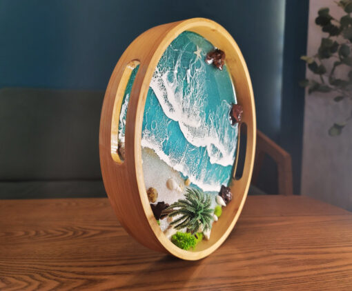 Wood & Resin Decorative Tray - Image 2