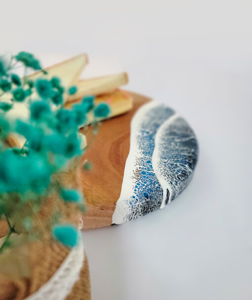 Ocean Wave Wood & Resin Cutting Board - Image 6