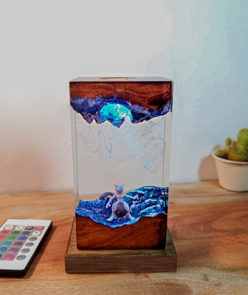 Mewtwo Epoxy Resin Night Lamp - Image 7