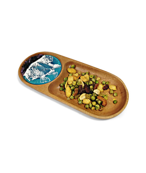 Oval Resin Tray with Ocean Waves - Image 5