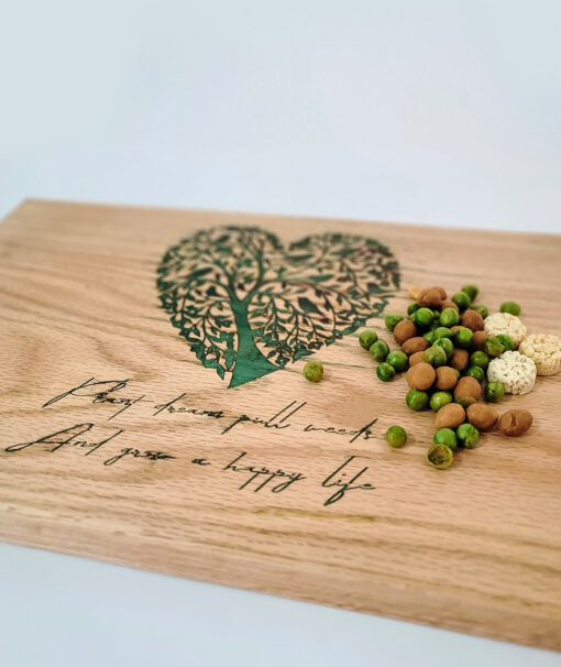 Wood Cutting Board with Heart-Shaped Laser Engraving - Image 5