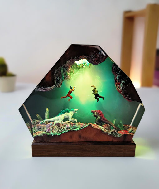 Godzilla & Kong vs Shimo & Skar King Resin Night Lamp - Image 2