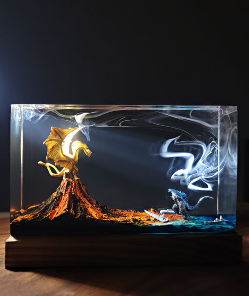 Godzilla vs King Ghidorah Ver 2 Resin Night Lamp