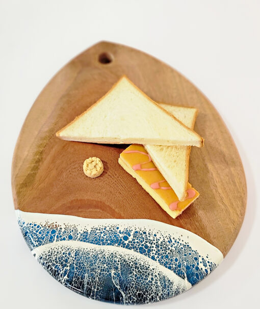 Ocean Wave Wood & Resin Cutting Board - Image 4