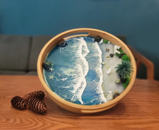 Wood & Resin Decorative Tray - Image 6