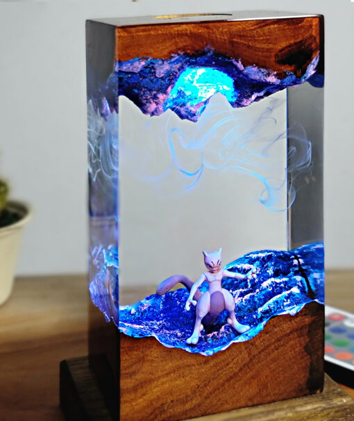 Mewtwo Epoxy Resin Night Lamp - Image 5