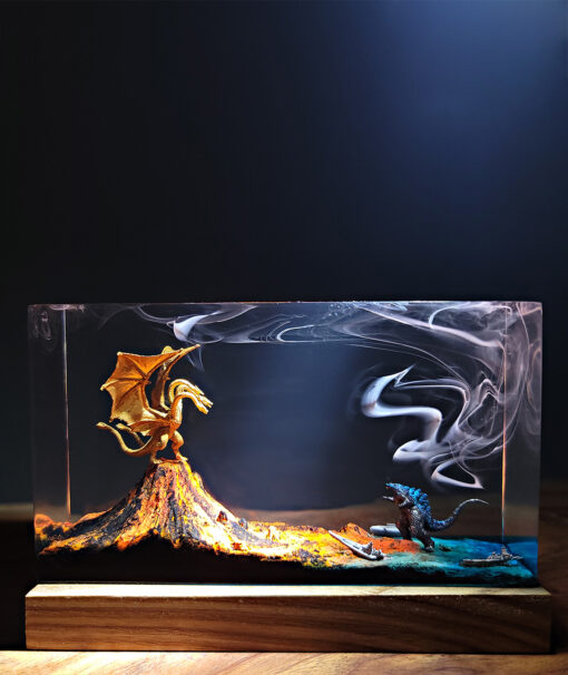 Godzilla vs King Ghidorah Ver 2 Resin Night Lamp - Image 5