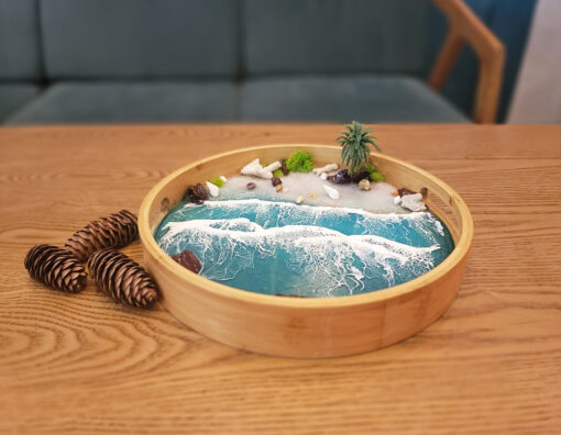 Wood & Resin Decorative Tray - Image 5