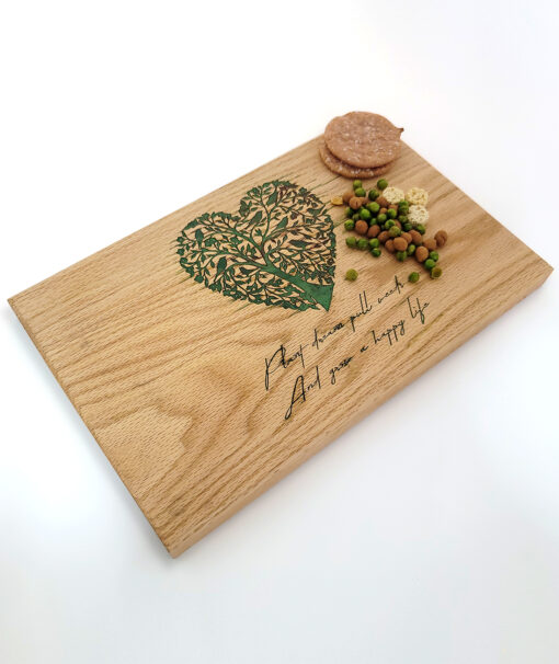 Wood Cutting Board with Heart-Shaped Laser Engraving - Image 3
