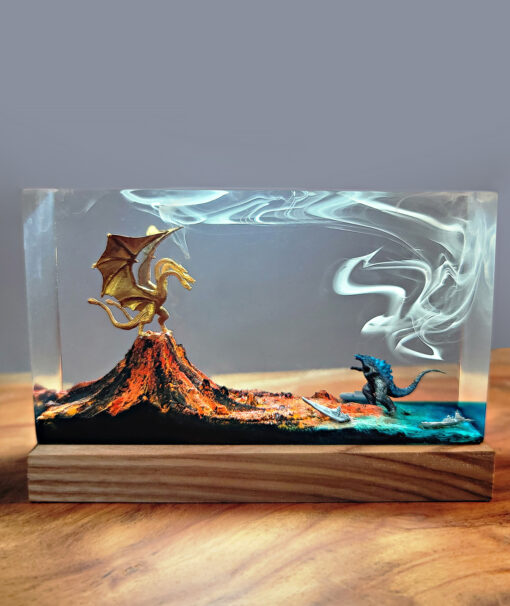 Godzilla vs King Ghidorah Ver 2 Resin Night Lamp - Image 4