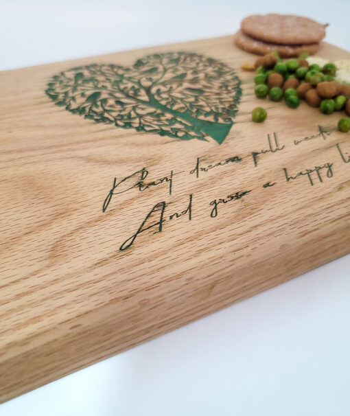 Wood Cutting Board with Heart-Shaped Laser Engraving - Image 2