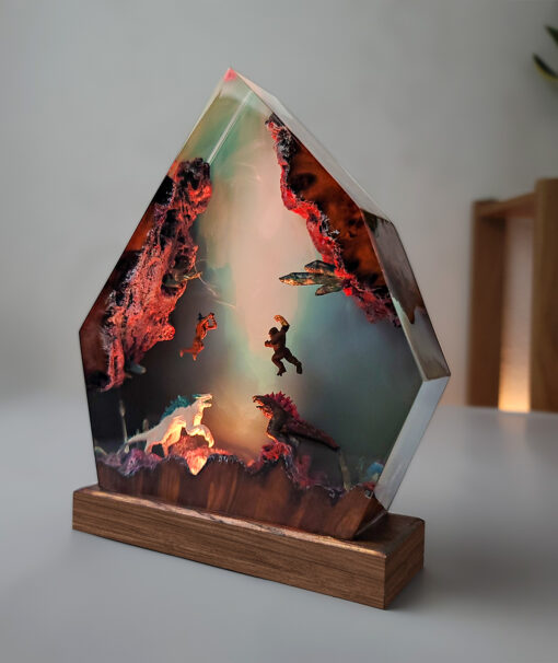 Godzilla & Kong vs Shimo & Skar King Ver 2 Resin Night Lamp - Image 2